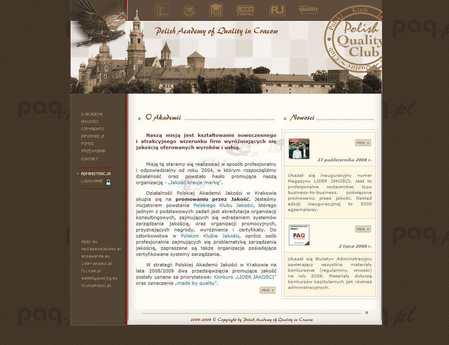 Polish Academy of Quality - portale intenetowe