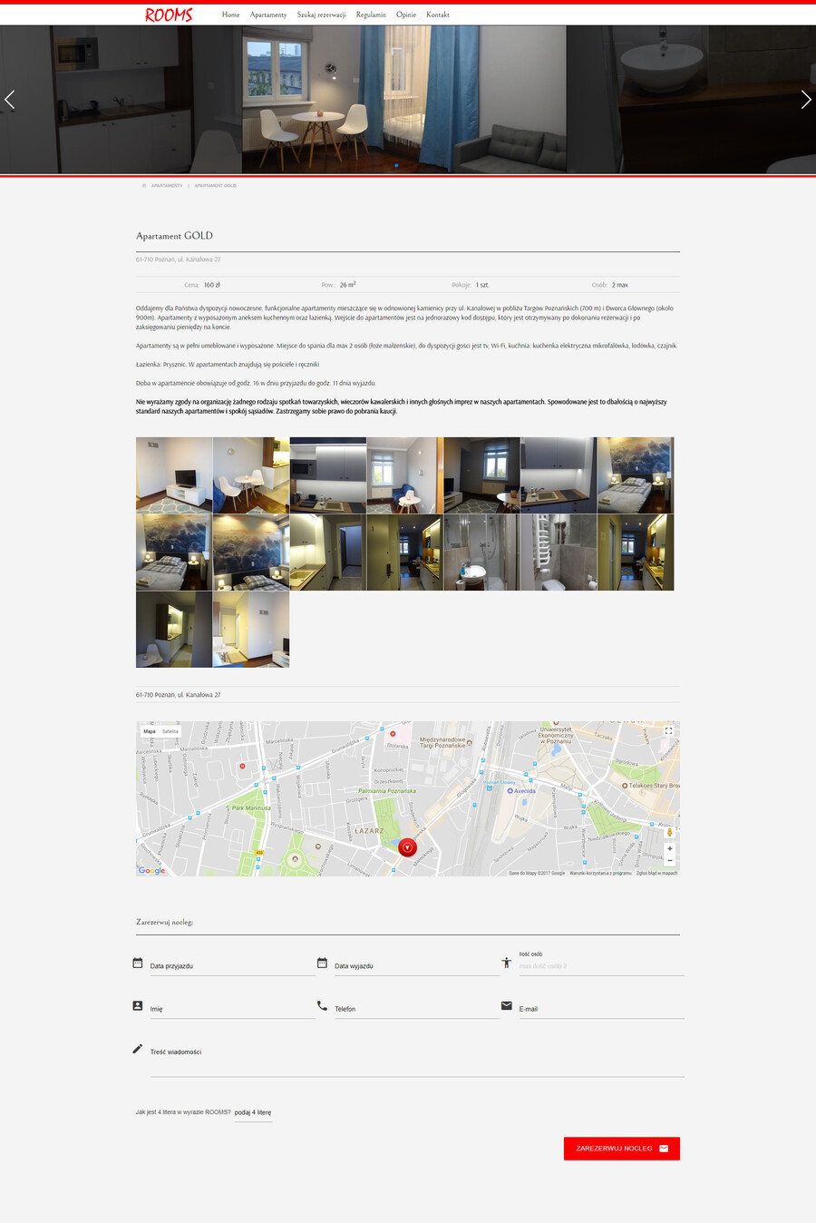 Apartamenty - strony responsywne