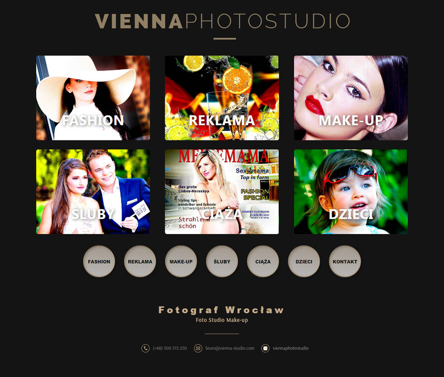 Vienna Photo Studio - strony responsywne