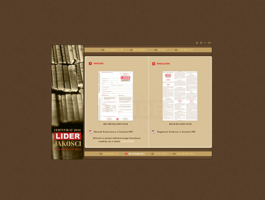 Konkurs Magazynu Lider Jakośći - strony flash Poznań