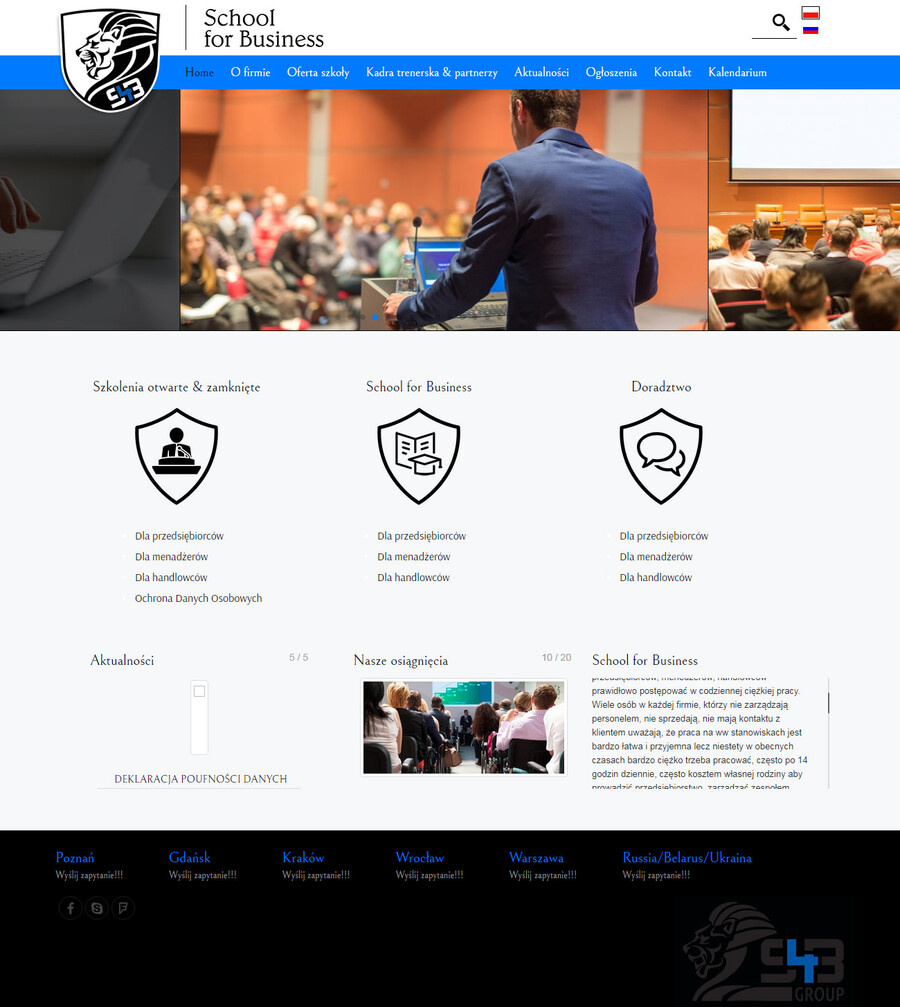 School for Business - strony responsywne