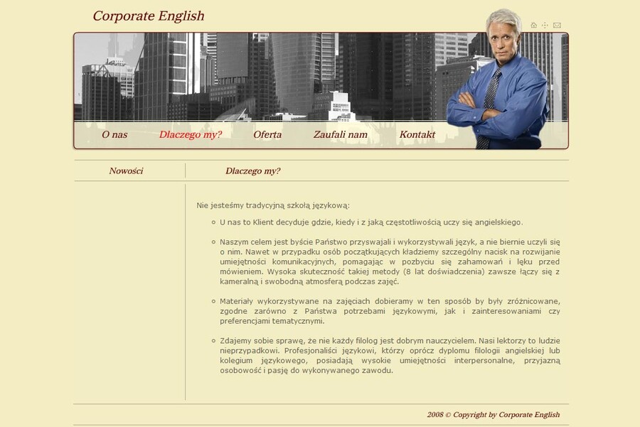 Corporate English - strony www Poznań