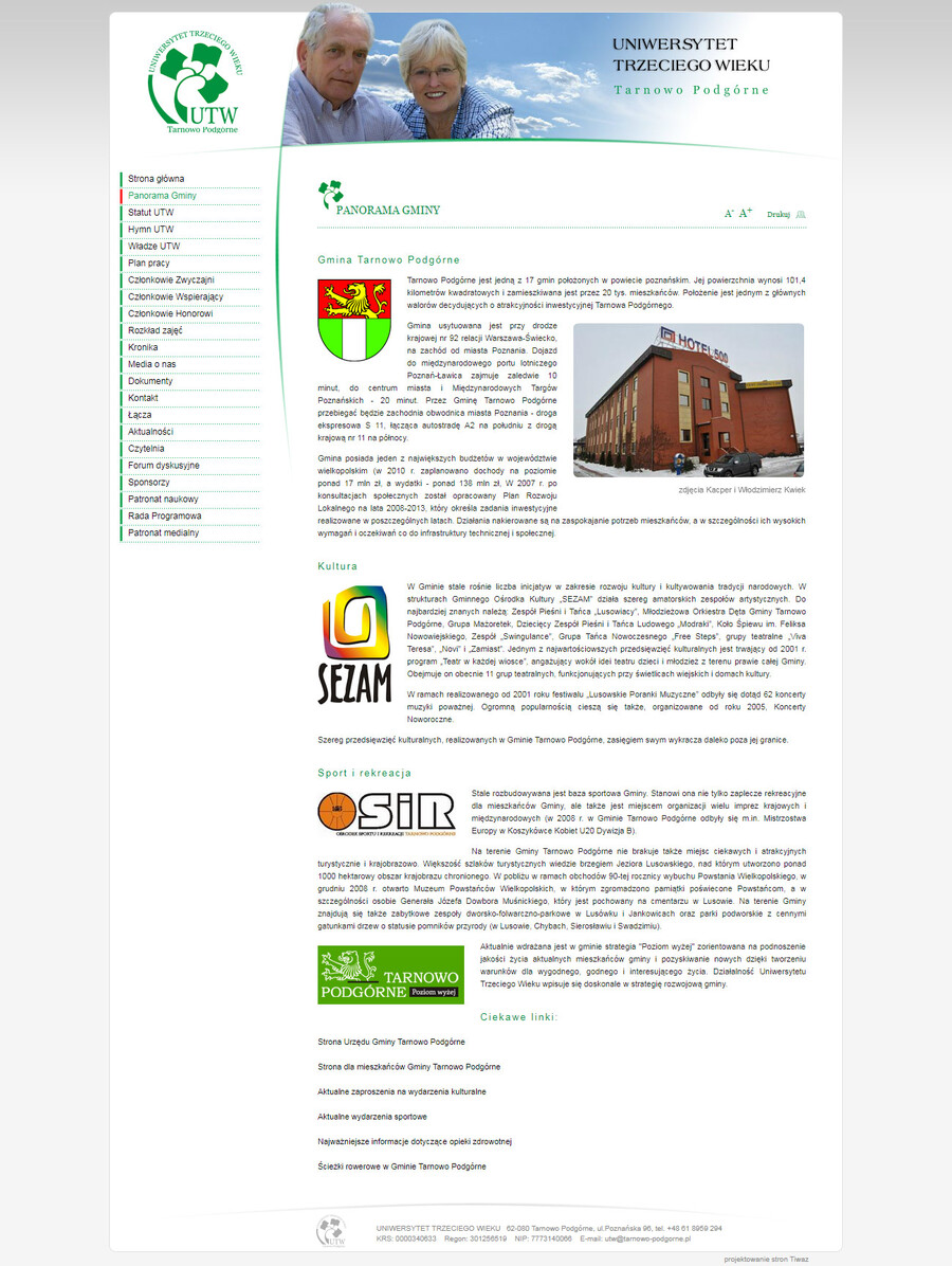 Uniwersytet Trzeciego Wieku - strony www Poznań