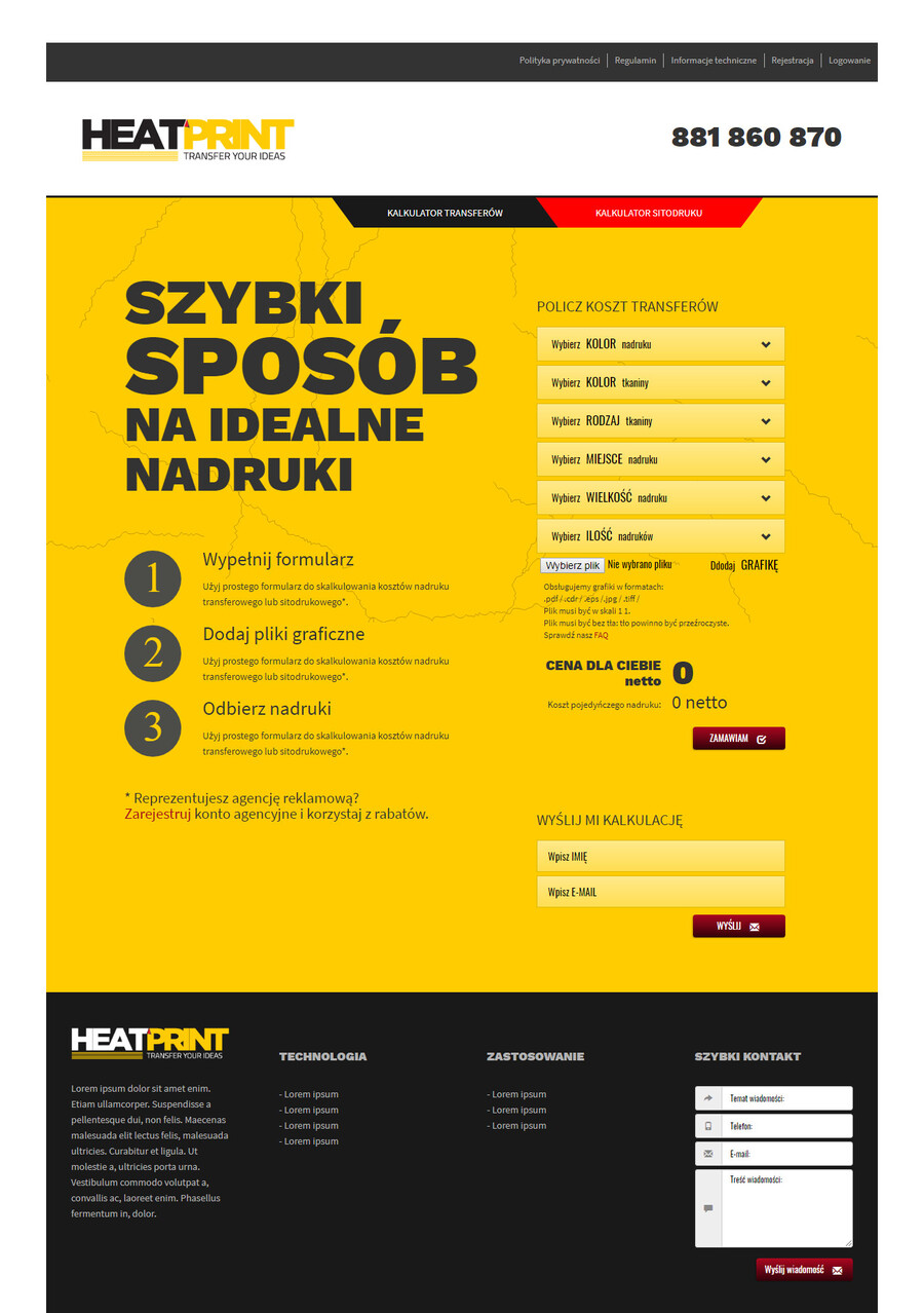 HeatPrint - strony responsywne Poznań