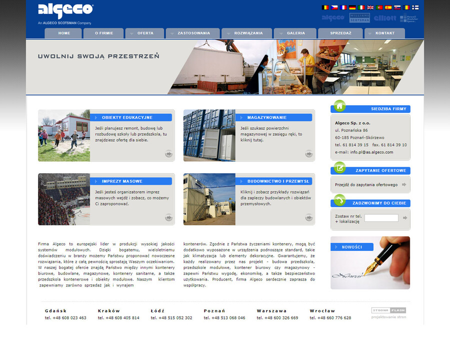 Algeco Sp. z o.o. - HTML - strony www