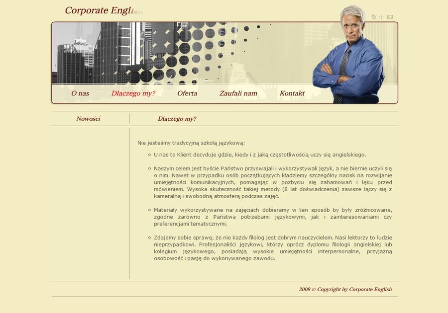 Corporate English - strony www Poznań