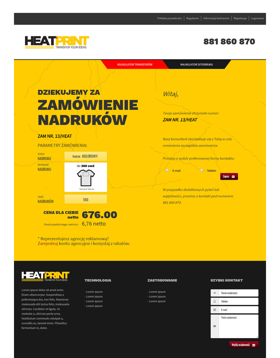 HeatPrint - strony responsywne Poznań