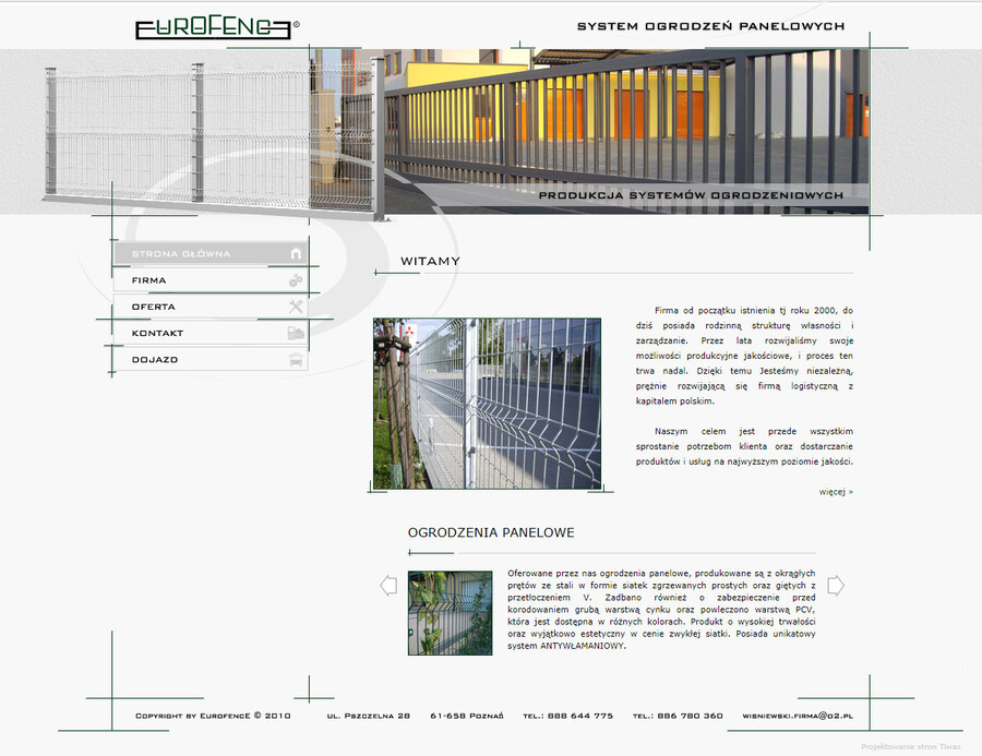 Eurofence - System Ogrodzeń Panelowych - strony www