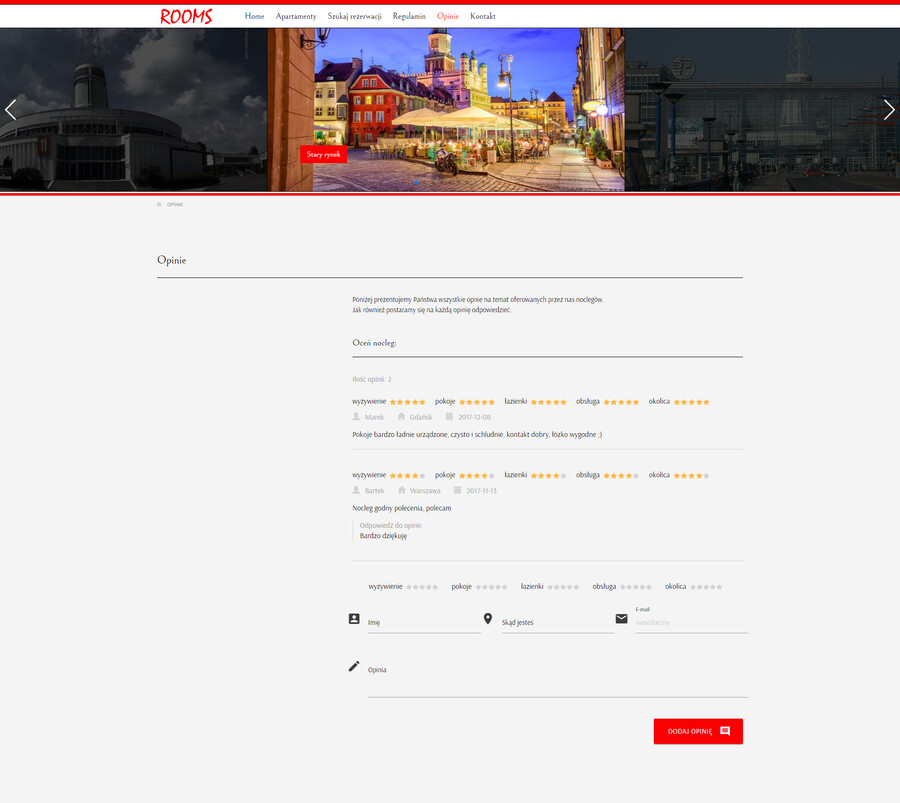 Apartamenty - strony responsywne Poznań
